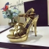 Saint Laurent Tribute Sandal Gold